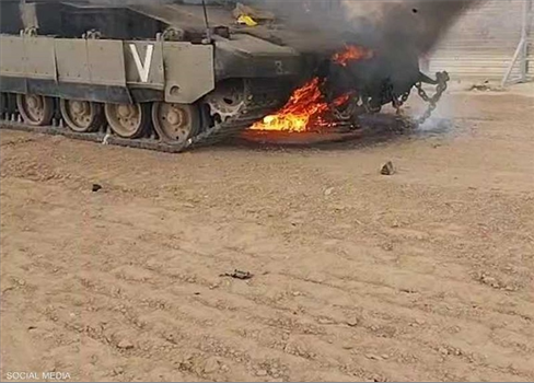 المقاومة تفجر دبابة ميركافا وتقتل 4 جنود صهاينة