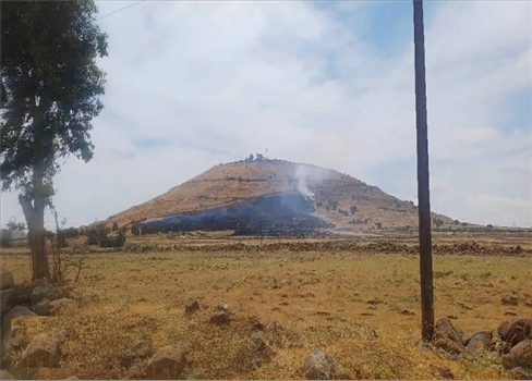 الجيش الإسرائيلي يفتعل حريقا في القنيطرة السورية