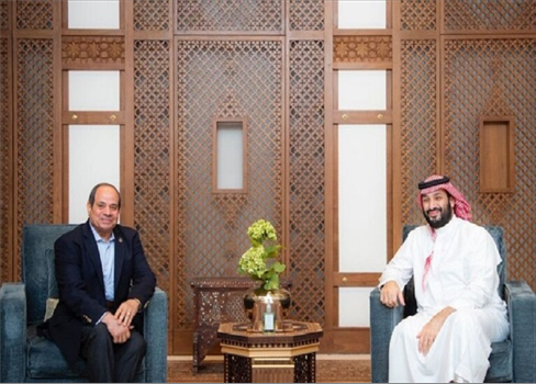 ولي العهد السعودي يستقبل الرئيس المصري في نيوم